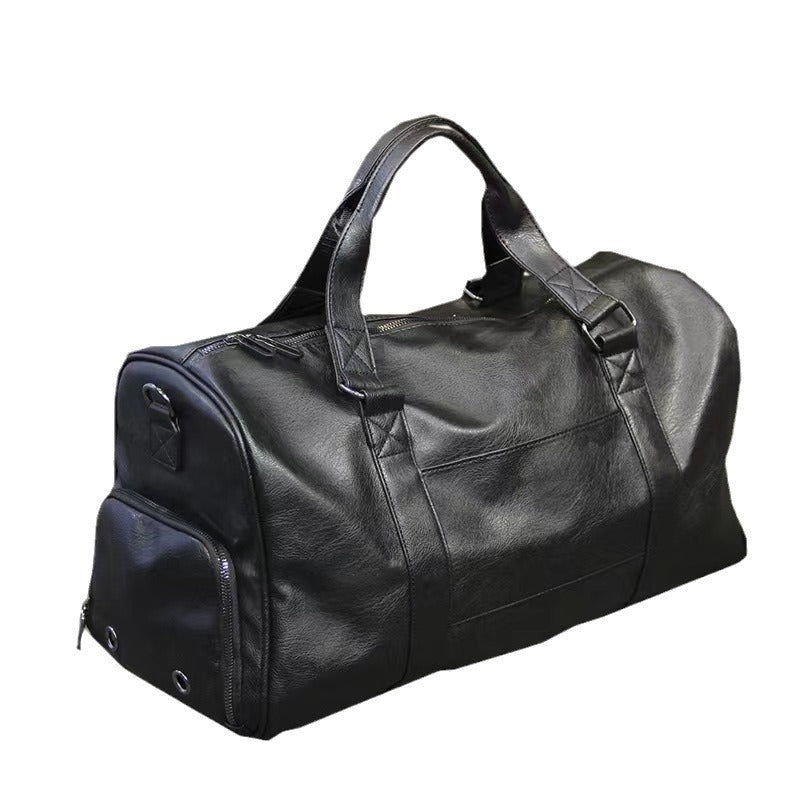 Leather travel bag