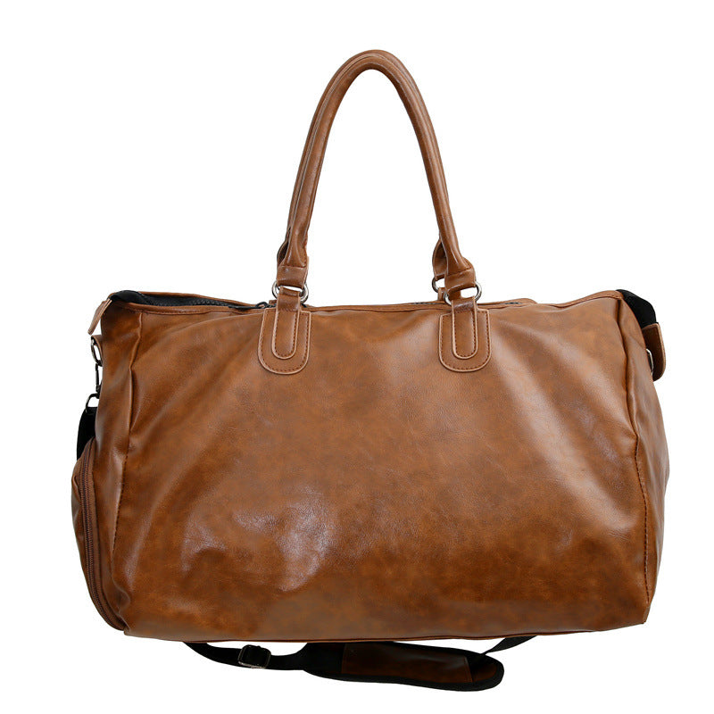 Retro PU Leather Neutral Travel Bag