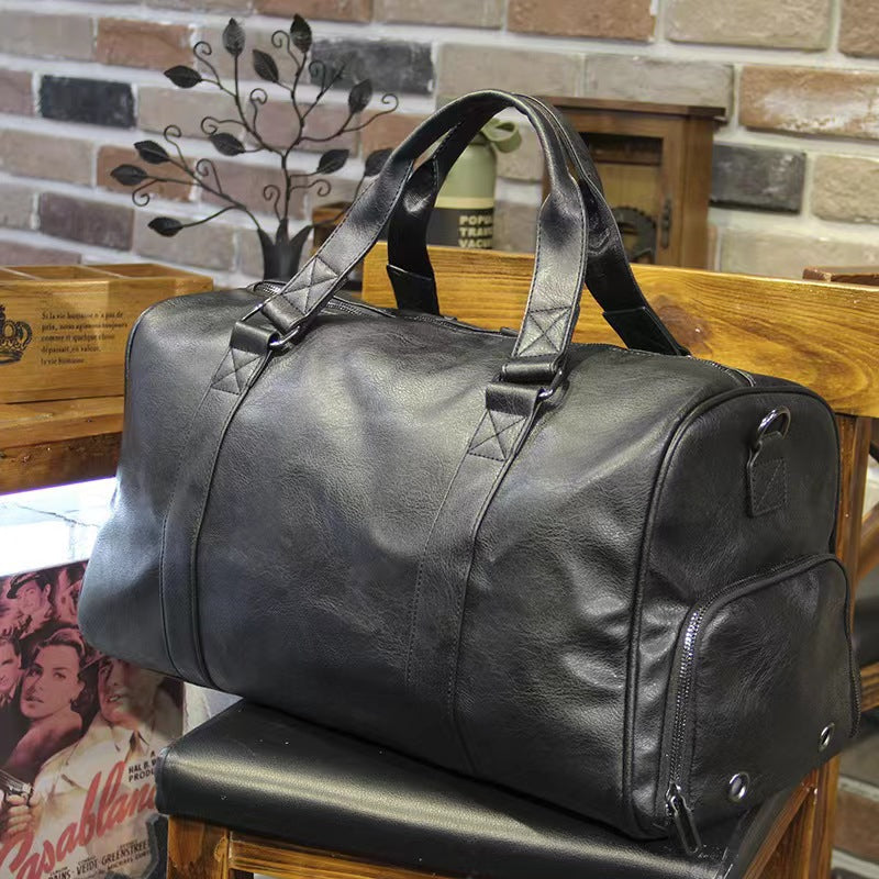 Leather travel bag