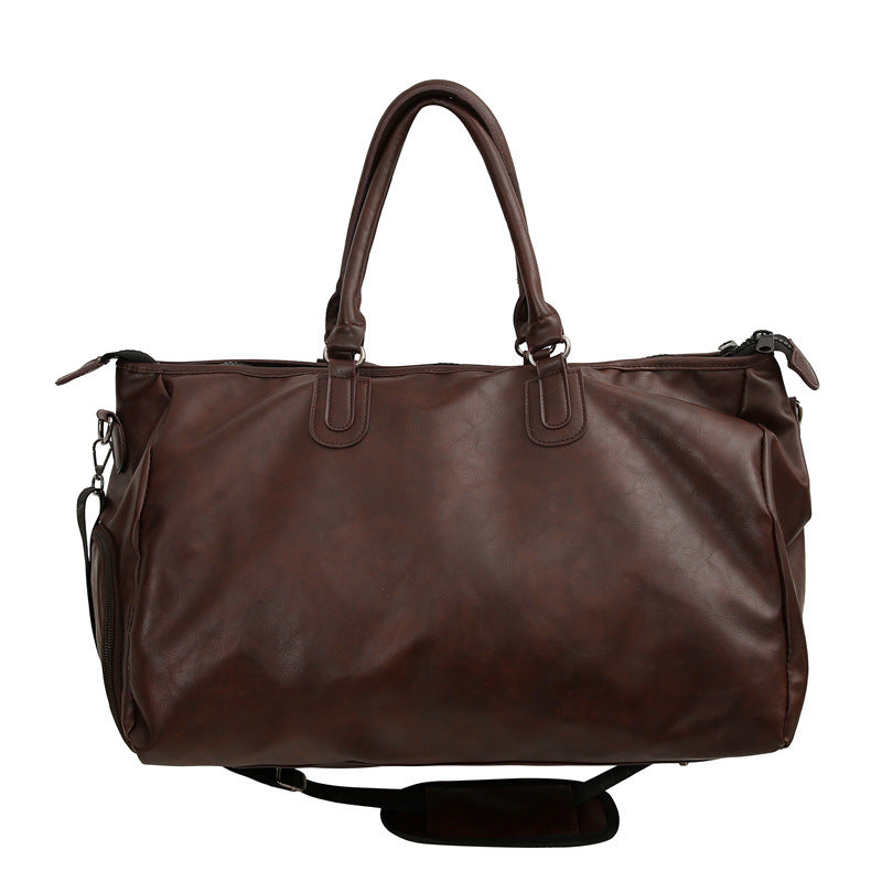 Retro PU Leather Neutral Travel Bag