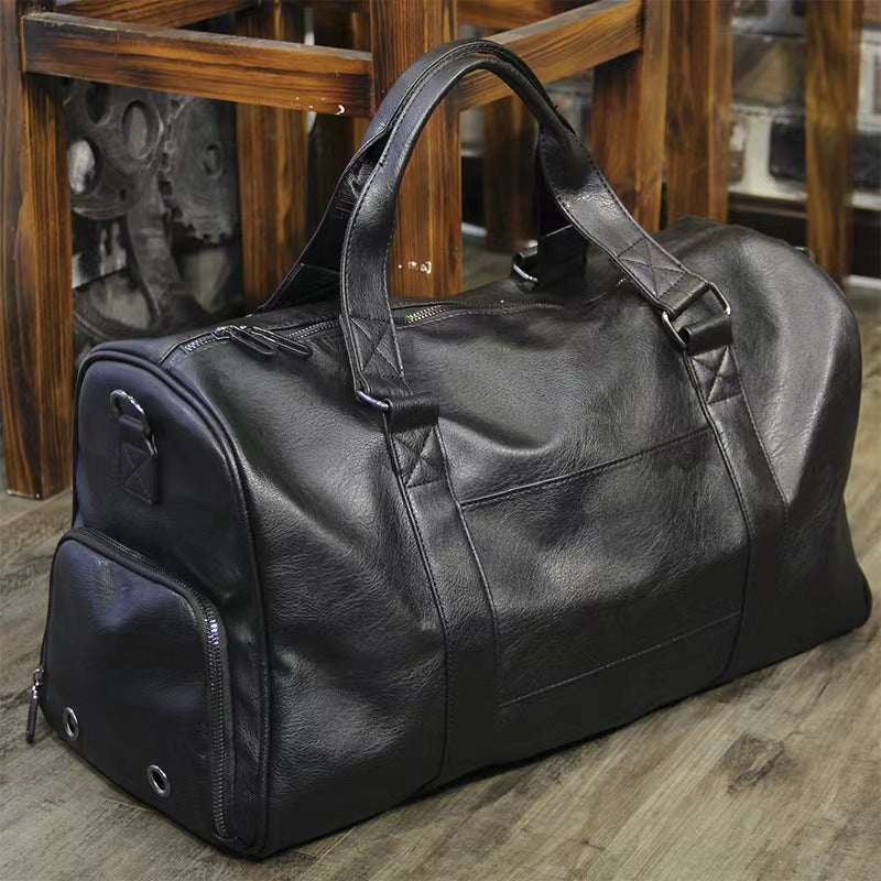 Leather travel bag