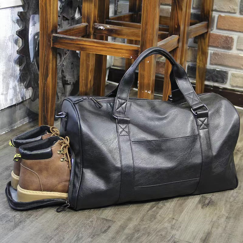 Leather travel bag