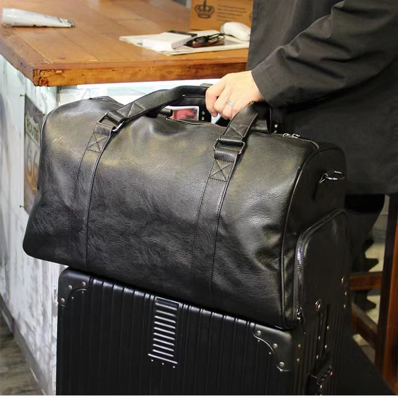 Leather travel bag